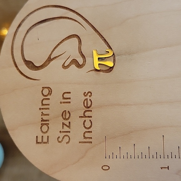 PI STUD EARRINGS, Choice of Color - Picture 4 of 6